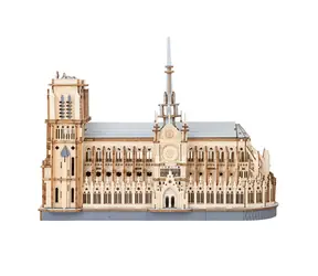 Drewniana układanka Robotime 3D Katedra Notre-Dame w Paryżu