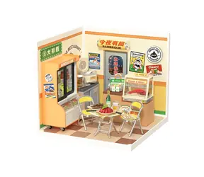 Robotime 3D drewniana układanka domek w miniaturze Fast food