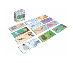 KukiKuk 80036 Bardzo duży duet puzzli Gdzie mieszkają zwierzęta / od 2 lat