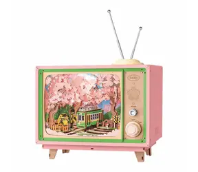 Drewniana gra logiczna Robotime 3D w pudełku Przejażdżka po lesie Sakura