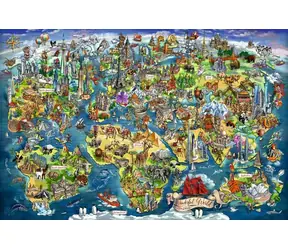 Ravensburger 120017387 Świat na mapie 5000 elementów / wiek od: 14 lat / wersja: międzynarodowa