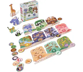 KukiKuk 80056 - Wielka układanka lotto Wycieczka do ZOO / od 2 lat