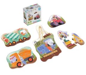 KukiKuk 80060 - Ogromne puzzle Maszyny budowlane / od 2 lat