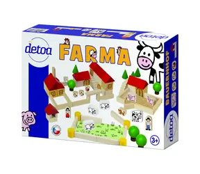 Zestaw do budowania farmy z drewna Detoa 100 elementów / od 3 lat