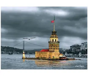 Puzzle ANATOLIAN Nostalgiczna Wieża Dziewicy, Turcja / 1000 elementów / od 12 lat