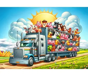 ART PUZZLE 35414 Puzzle Podróż ciężarówką / 100 elementów / od 5 lat