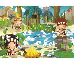 ART PUZZLE 4508 Puzzle Piknik prehistoryczny / 100 elementów / od 6 lat