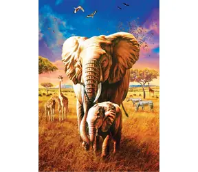 ART PUZZLE 5204 Puzzle Matka Słoń / 1000 elementów / od 15 lat