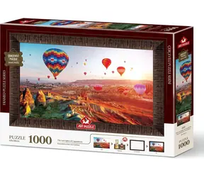 ART PUZZLE 5693 Puzzle z ramką i klejem 3w1 Balony NAD Kapadocją / 1000 elementów / od 15 lat