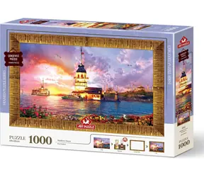 ART PUZZLE 5665 Puzzle z ramką i klejem 3w1 Wieża dla Dziewczynek / 1000 elementów / od 15 lat