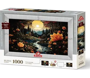 ART PUZZLE 5666 Puzzle z ramką i klejem 3w1 Nocne piękności / 1000 elementów / od 15 lat