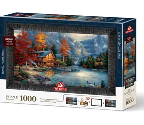 ART PUZZLE 5696 Puzzle z ramką i klejem 3w1 Cień NAD rzeką / 1000 elementów / od 15 lat