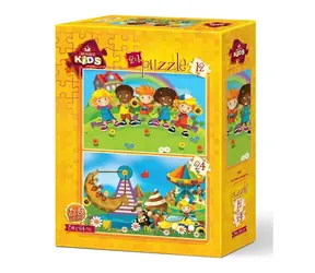 ART PUZZLE 5551 Puzzle Dzieci bawią się świetnie / 12+24 elementy / od 3 lat