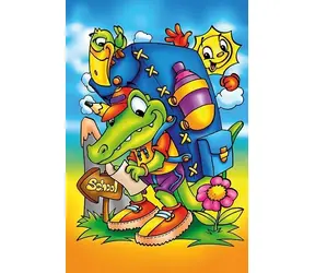 ART PUZZLE 5852 Drewniane puzzle Droga do szkoły / 16 elementów / od 3 lat
