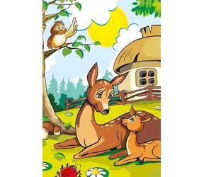 ART PUZZLE 5871 Drewniana układanka Mama jeleń / 25 elementów / od 4 lat
