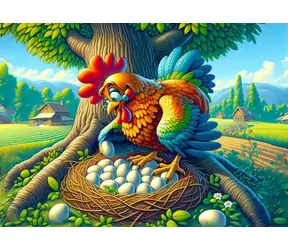ART PUZZLE 35039 Puzzle Kogut z jajkami / 25 elementów / od 3 lat