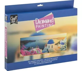 CRAFT ID Diamentowy obraz Santorini 75x25cm
