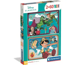 Clementoni 24823 Puzzle Klasyczne Bajki Disney 2x60 elementów / od 5 lat