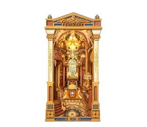 Robotime Puzzle 3D Bookend Miniaturowy domek Biblioteka Cudów / 258 elementów / od 14 lat