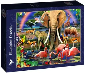 Puzzle BlueBird Afrykańska Sawanna / 1000 elementów / od 14 lat