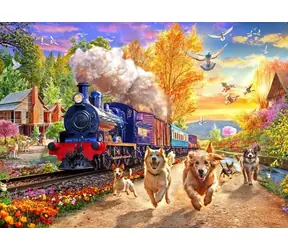 Puzzle BlueBird Za pociągiem / 300 elementów / od 9 lat