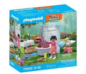 Playmobil® Animals & Friends 71950 Kąpiel zwierząt / Liczba elementów: 34 / od 4 lat