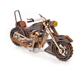 Drewniana układanka Little Story 3D Yankee Chopper w kolorze szarym