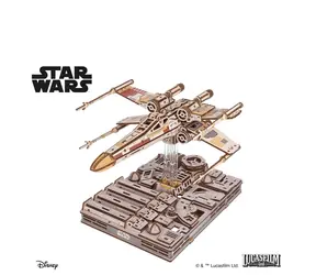 Drewniana mechaniczna układanka 3D Ugears Star Wars Luke Skywalker X-Wing Fighter