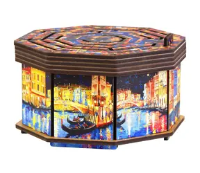 EscapeWelt Drewniane puzzle artystyczne Secret Maze Box
