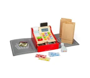 Drewniana kasa fiskalna dla dzieci Bigjigs Toys / od 3 lat