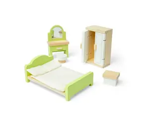 Drewniane meble do domku dla lalek Bigjigs Toys Sypialnia / od 3 lat