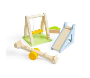 Drewniane meble do domku dla lalek Bigjigs Toys na plac zabaw na świeżym powietrzu / od 3 lat