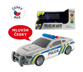 Wykonano 10710 - Radiowóz policyjny na kole zamachowym / 17 cm / 3x AG13 / od 3 lat