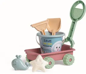 Zestaw do piasku oceanicznego Androni RECYCLING PASTEL z wózkiem / od 10 miesięcy
