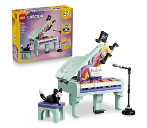 LEGO® Creator 3 w 1 31392 Dekoracja muzyczna: Fortepian z kotem / Liczba elementów: 485 / od 9 lat