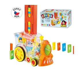Wykonano 13806 - Przezroczysta lokomotywa domino / 86 szt. / 2x AA / od 3 lat