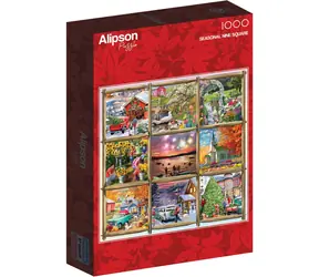 ALIPSON Puzzle kwadratowe Kolaż wiosna, lato, jesień, zima / 1000 elementów / od 14 lat