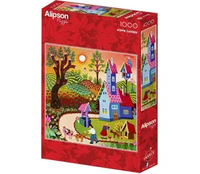 ALIPSON Puzzle kwadratowe Ogród z makami / 1000 elementów / od 14 lat