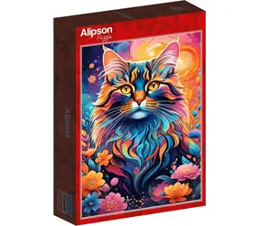 ALIPSON Puzzle Kolorowy Kot / 1000 elementów / od 14 lat