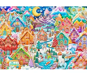 Puzzle ALIPSON Kolorowa noc w Cookietown / 1500 elementów / od 14 lat