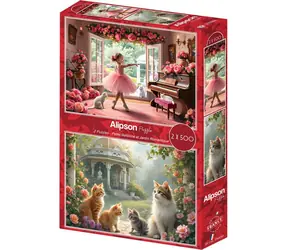 Puzzle ALIPSON Mała Baletnica i Romantyczny Ogród / 2x500 elementów / od 12 lat