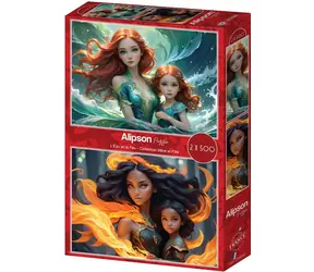 ALIPSON Puzzle Mere et Fille: L'Eau et le Feu / 2x500 sztuk / od 12 lat
