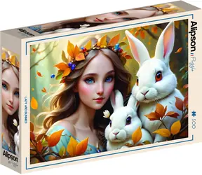ALIPSON Puzzle Dziewczynka i Króliki / 500 elementów / od 12 lat