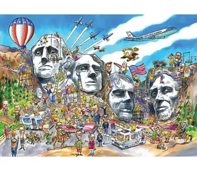 COBBLE HILL Puzzle DoodleTown: Mount Rushmore / 1000 elementów / od 14 lat