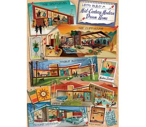 Puzzle COBBLE HILL Dom marzeń w stylu Mid-Century Modern / 1000 elementów / od 14 lat