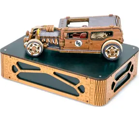 Drewniane puzzle 3D Wooden City Hot Rod Car Edycja limitowana / 142 elementy / od 14 lat