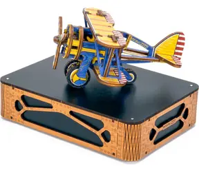 Wooden City puzzle 3D Dwupłatowiec Edycja Limitowana / 65 elementów / od 14 lat