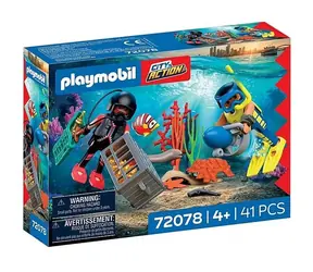 Playmobil® Action Heroes 72078 Nurek policyjny ze skarbem / Liczba elementów: 41 / od 4 lat