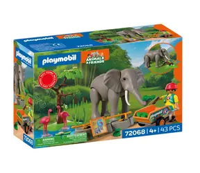 Playmobil® 72068 Słoń z opiekunem / Liczba elementów: 43 / od 4 lat