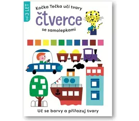Svojtka & Co. Kot Kropka uczy kształtów Kwadraty z naklejkami / od 3 lat